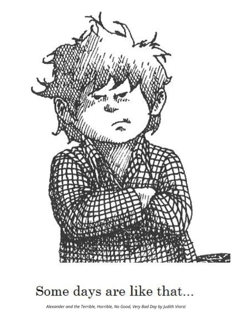 Picture of boy from the book Alexander and the Terrible, Horrible, No Good, Very Bad Day by Judith Viorst