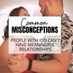 man and woman with developmental disability dancing