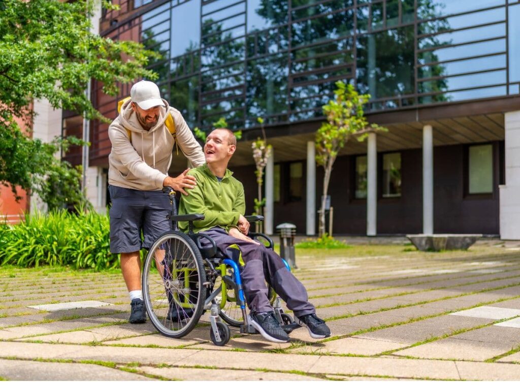adult with developmental disabilities in a wheelchair 